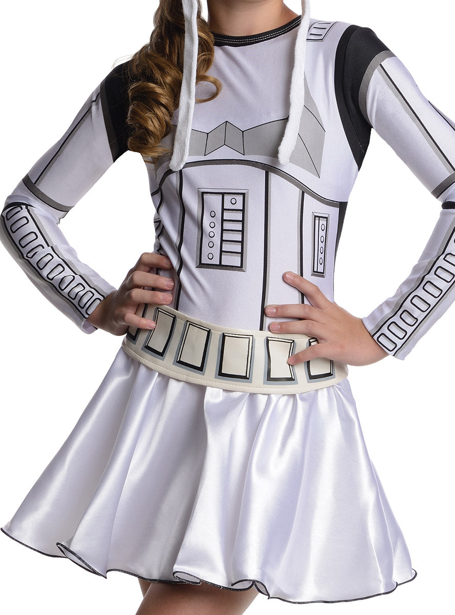 Image of Sassy Stormtrooper Teen Girls Costume - Close Image 2