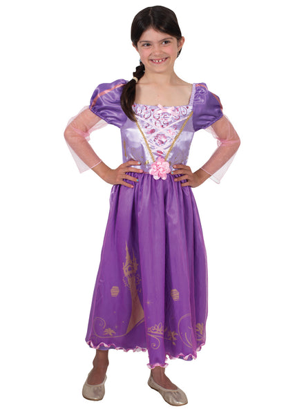 Storyteller Rapunzel Deluxe Girls Disney Princess Costume - Main Image
