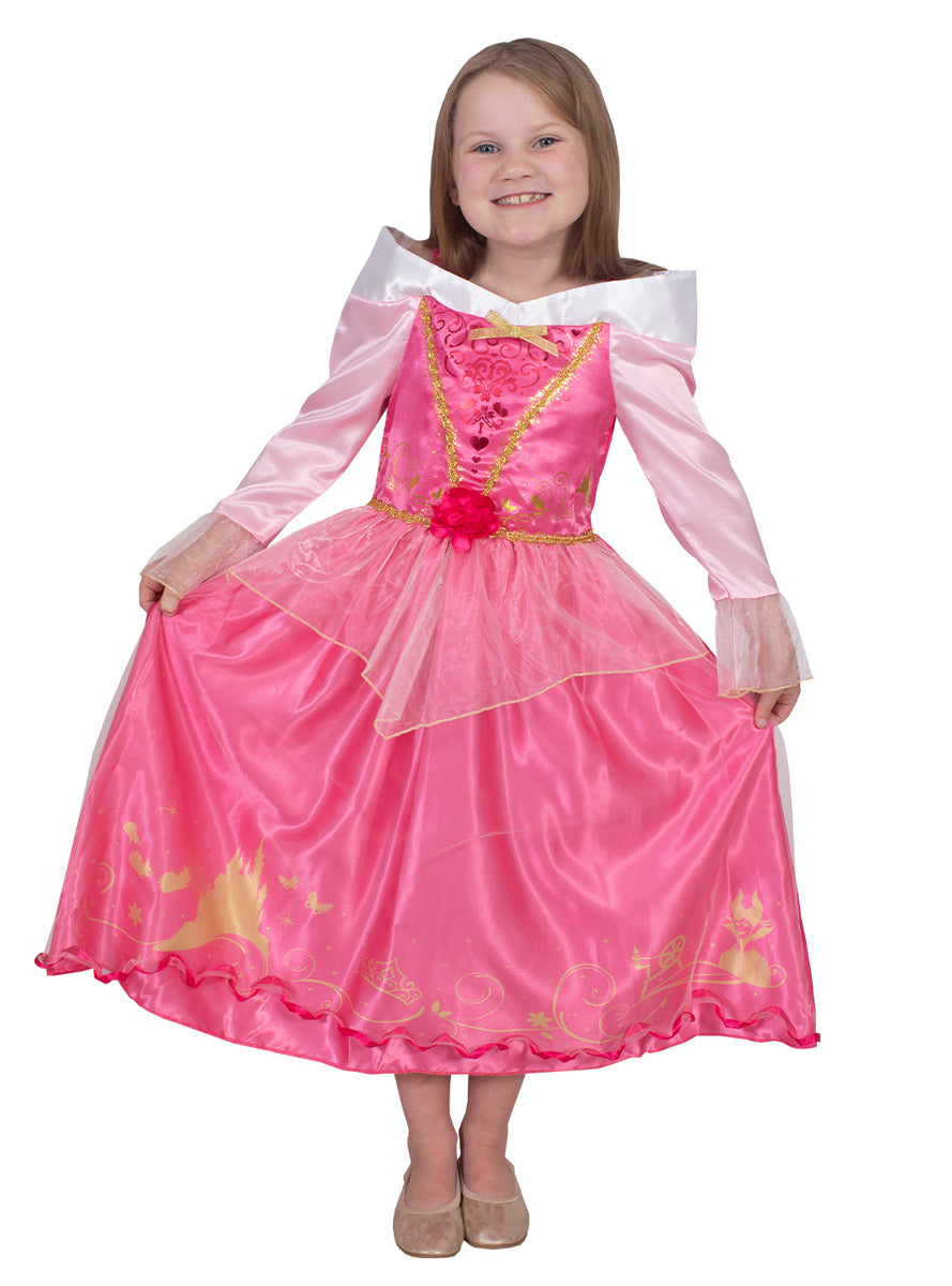 Storyteller Sleeping Beauty Deluxe Girls Disney Princess Costume - Alternative Image