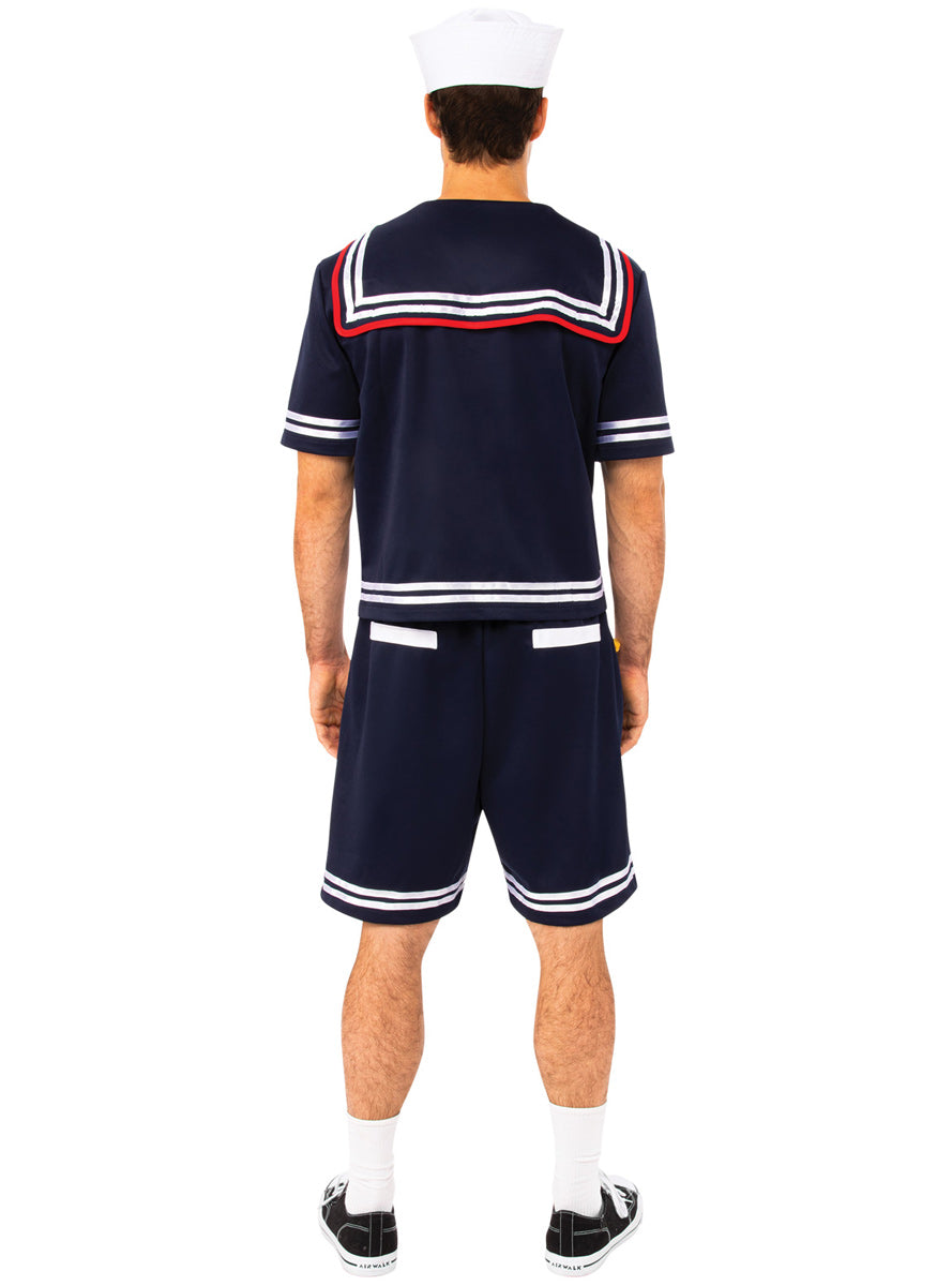 Steve Harrington Mens Stranger Things Season 2 Scoops Ahoy Costume - Back Image
