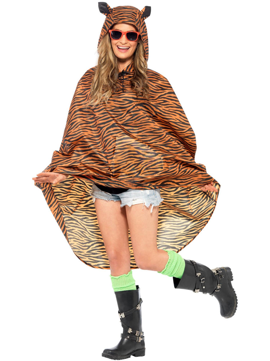 Tiger Poncho Womens Costume - Main Image