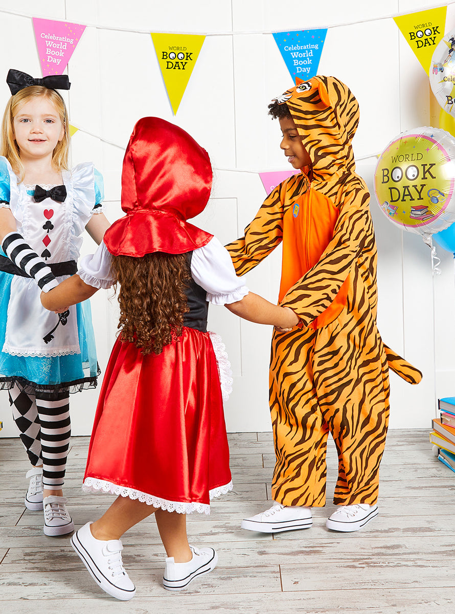 Classic Kids Striped Tiger Onesie Costume - Group Lifestyle Image