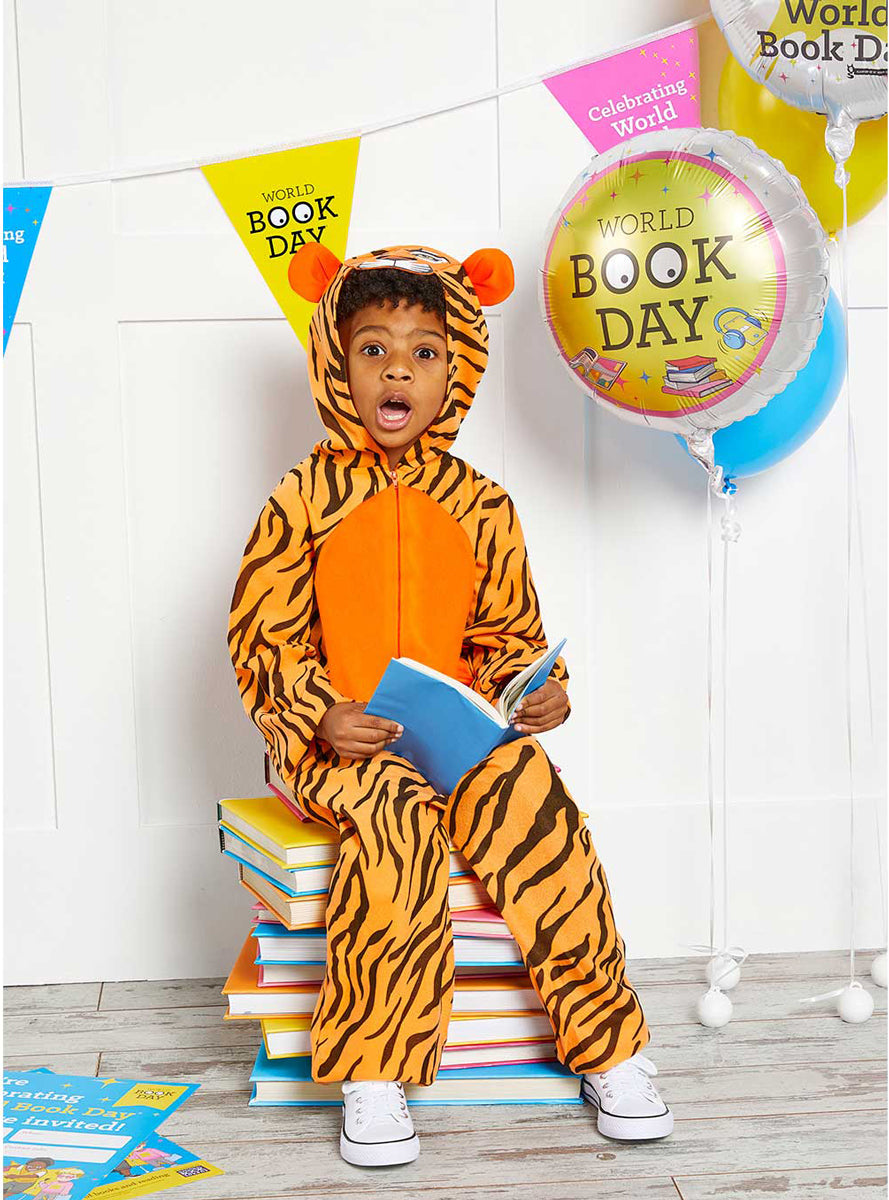 Classic Kids Striped Tiger Onesie Costume - Lifestyle Image