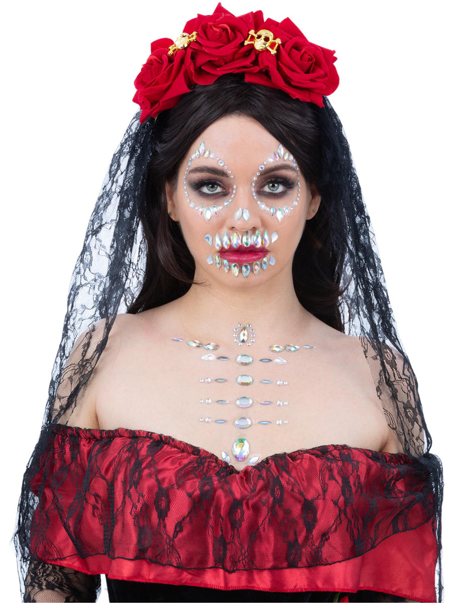 Sugar Skull Face and Body Jewels - Main Image