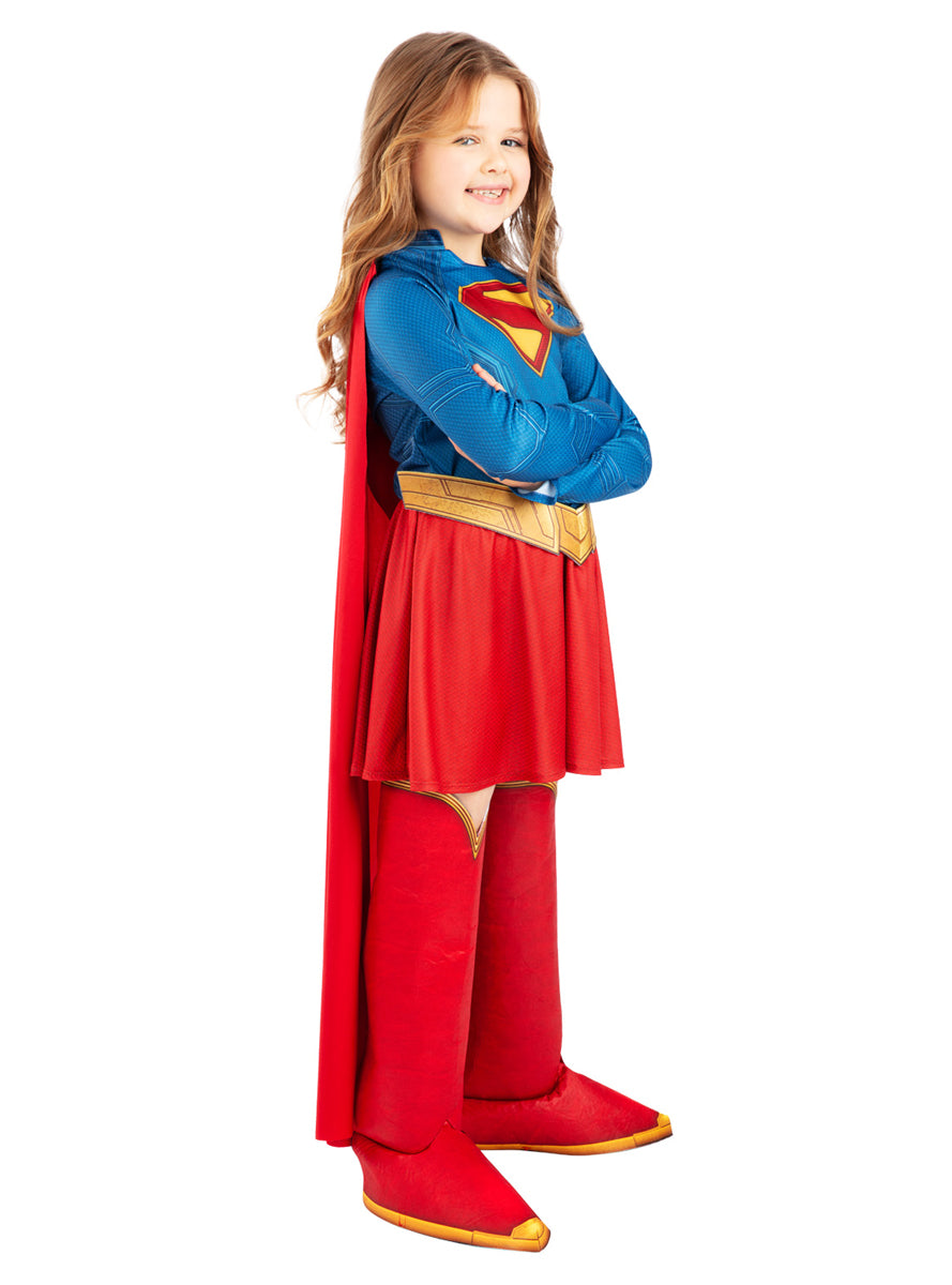 Supergirl Movie Deluxe Girls Marvel Costume - Side Image