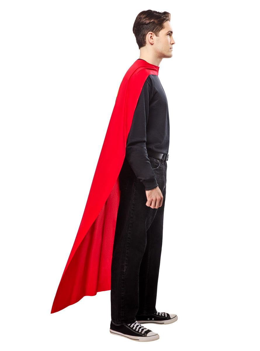 Mens Red Superman 2025 Movie Costume Cape - Side Image