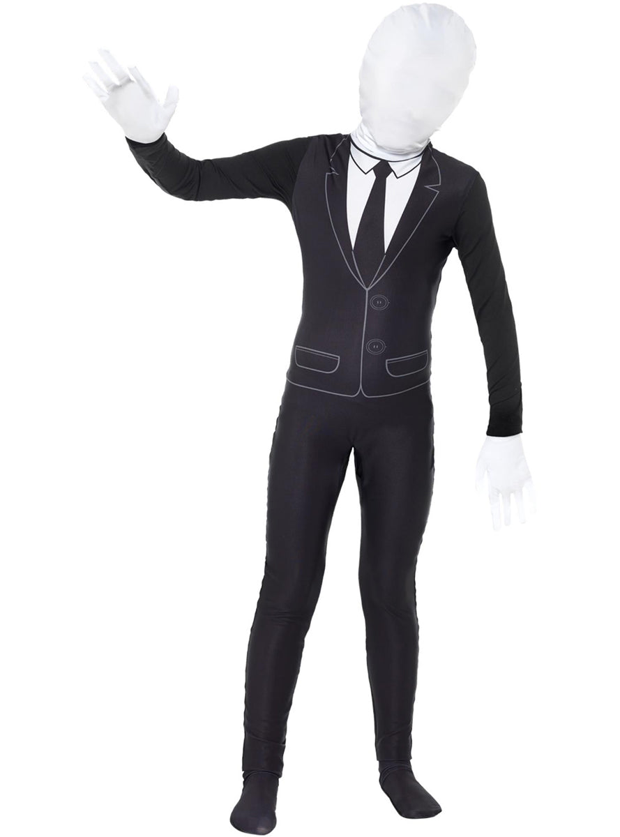 Boys Supernatural Suit Print Skin Suit Costume - Alternative Image
