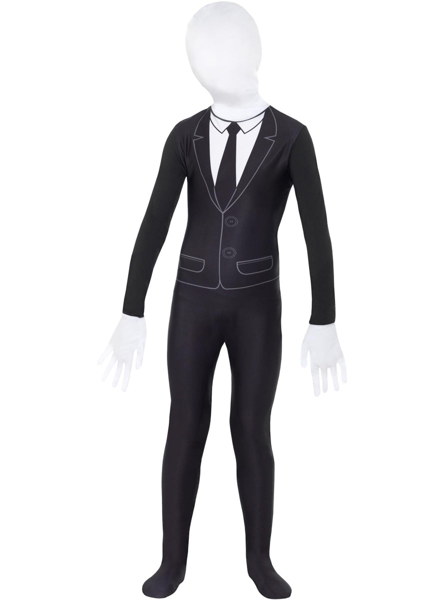 Boys Supernatural Suit Print Skin Suit Costume - Front Image