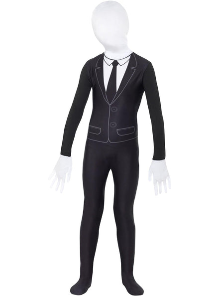 Boys Supernatural Suit Print Skin Suit Costume - Front Image