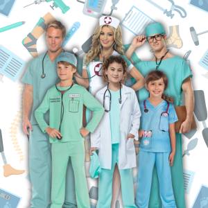 Image of people in surgeon costumes