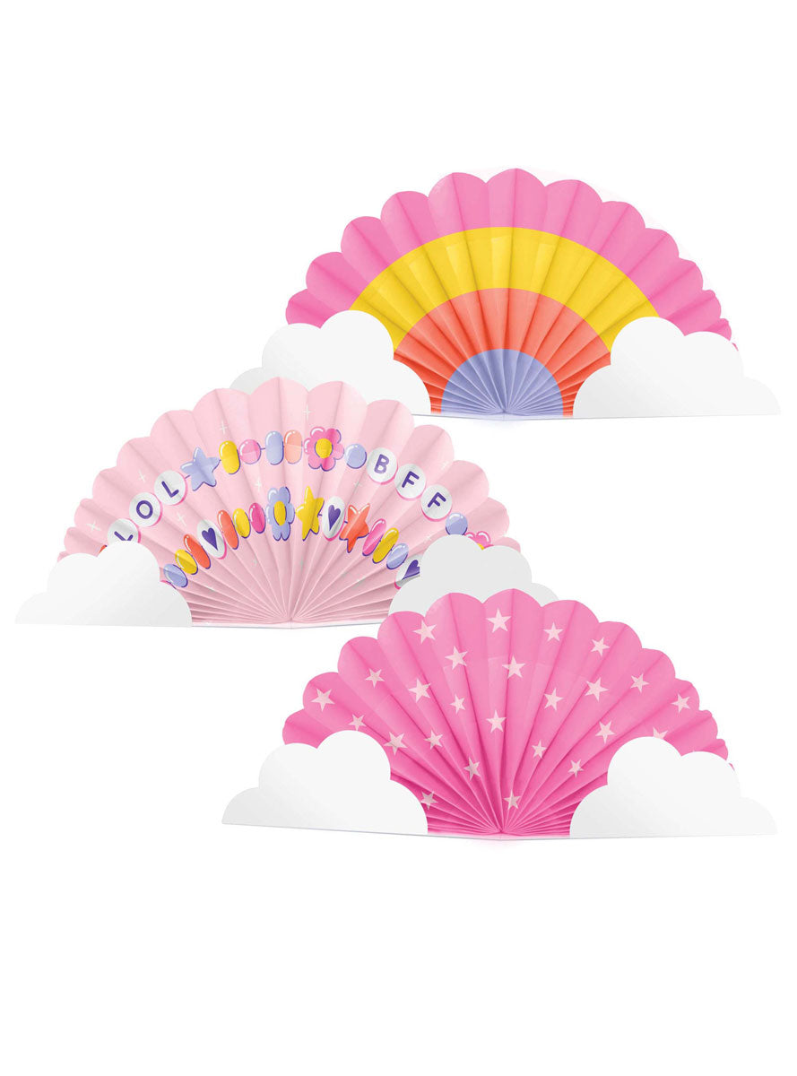 Sweet Dreams 3 Pack 38cm Fan Centerpiece Decorations - Main Image