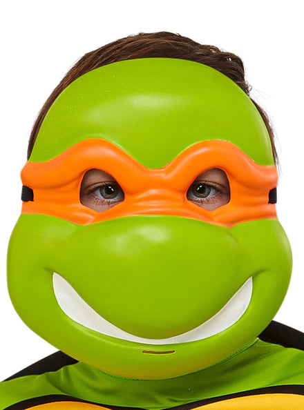 Boys Half Face TMNT Michelangelo Costume Mask - Main Image