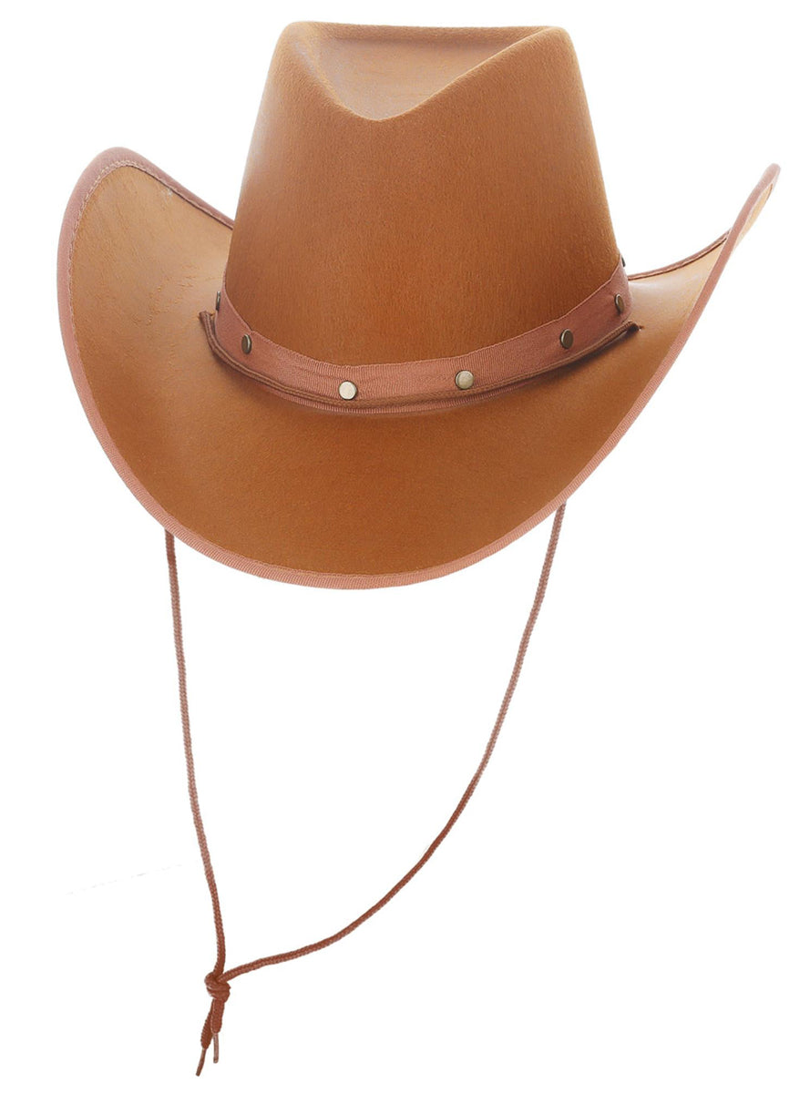 Western Cowboy Tan Felt Costume Hat - Alternate Image