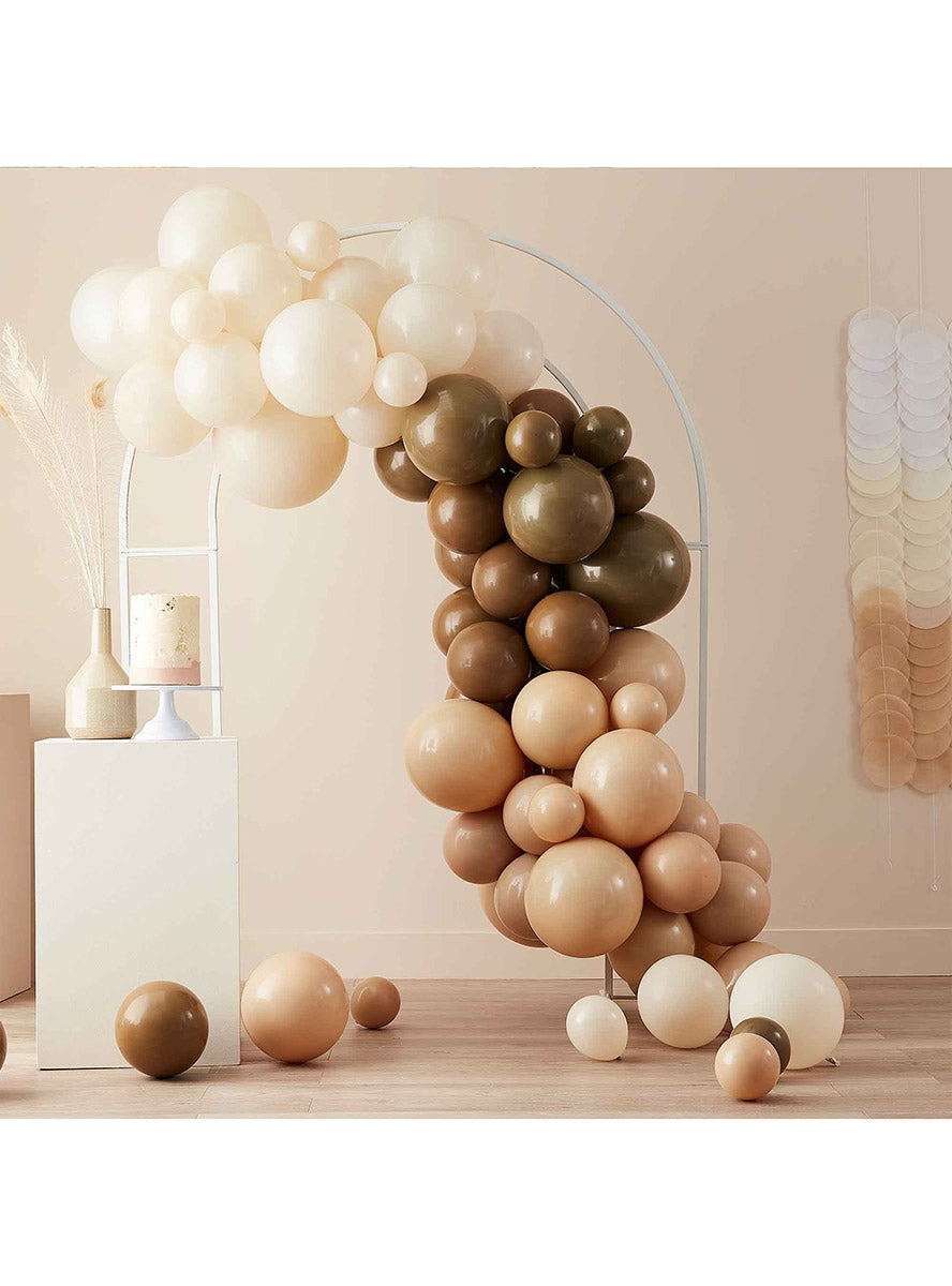 Balloon Arch Kit in Peach Taupe and Brown - Lifestyle Image
