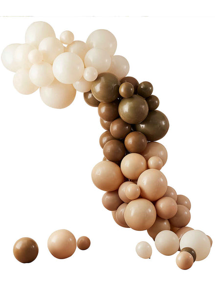Balloon Arch Kit in Peach Taupe and Brown - Main Image