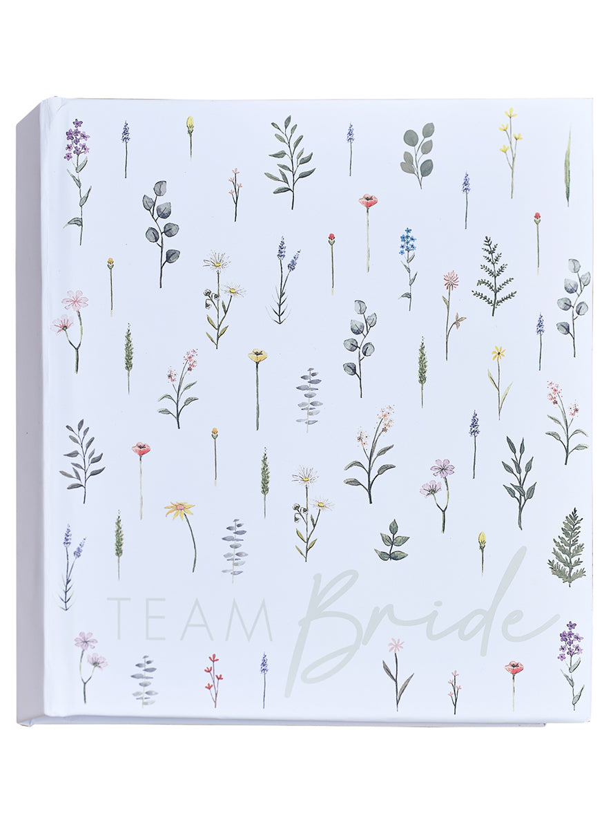 flower wedding shower guest book team bride - main image