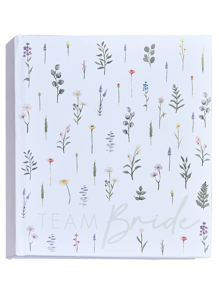 flower wedding shower guest book team bride - main image