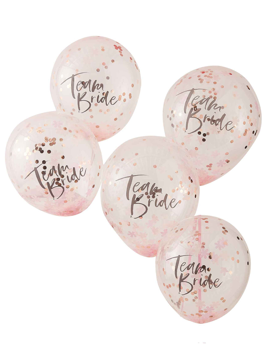 rose gold confetti team bride set - main image