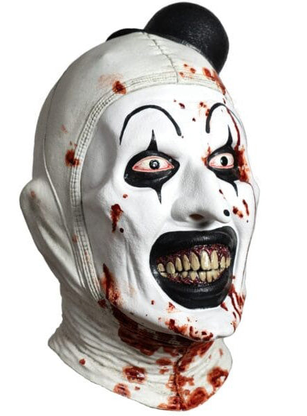 Terrifier 3 Premium Bloody Art The Clown Full Face Latex Mask - Side Image 1