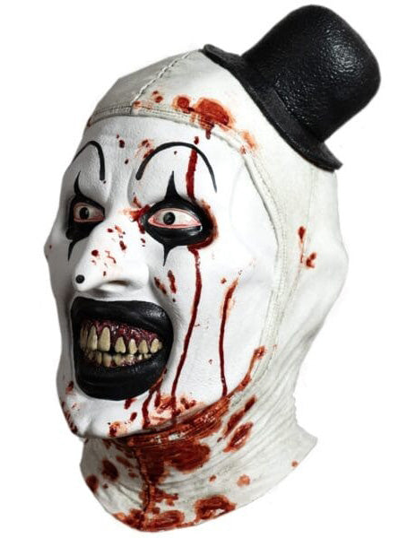 Terrifier 3 Premium Bloody Art The Clown Full Face Latex Mask - Side Image 2