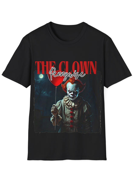 The Clown Pennywise Adults Black Plus Size T-Shirt