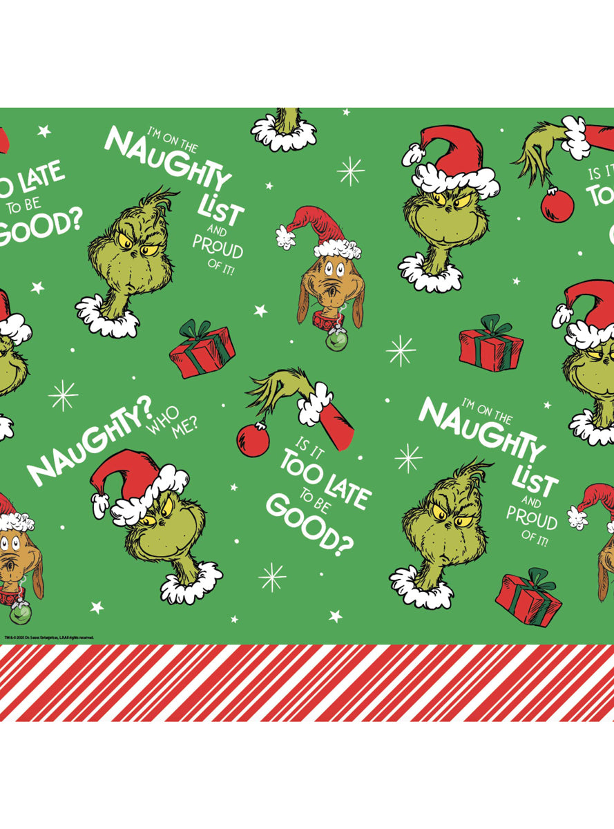 The Grinch Is It Too Late To Be Good Christmas Paper Table Cover
