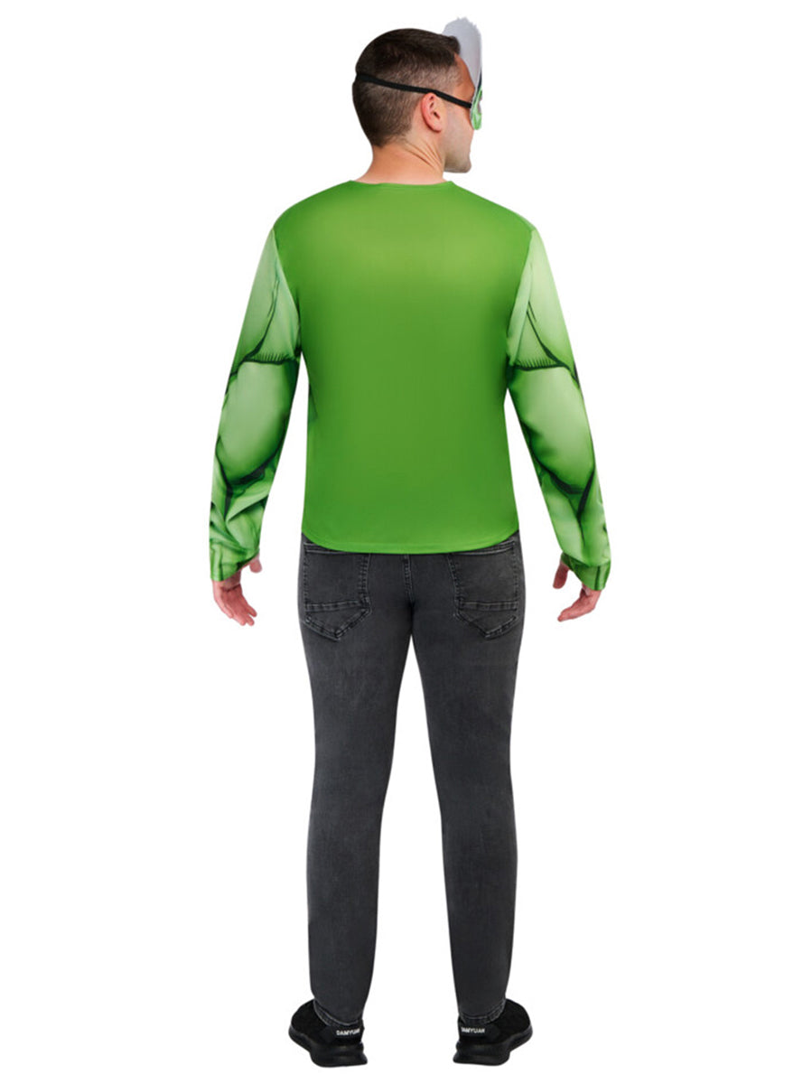 The Hulk Mens Marvel Superhero Costume Shirt And Mask Set - Back Image