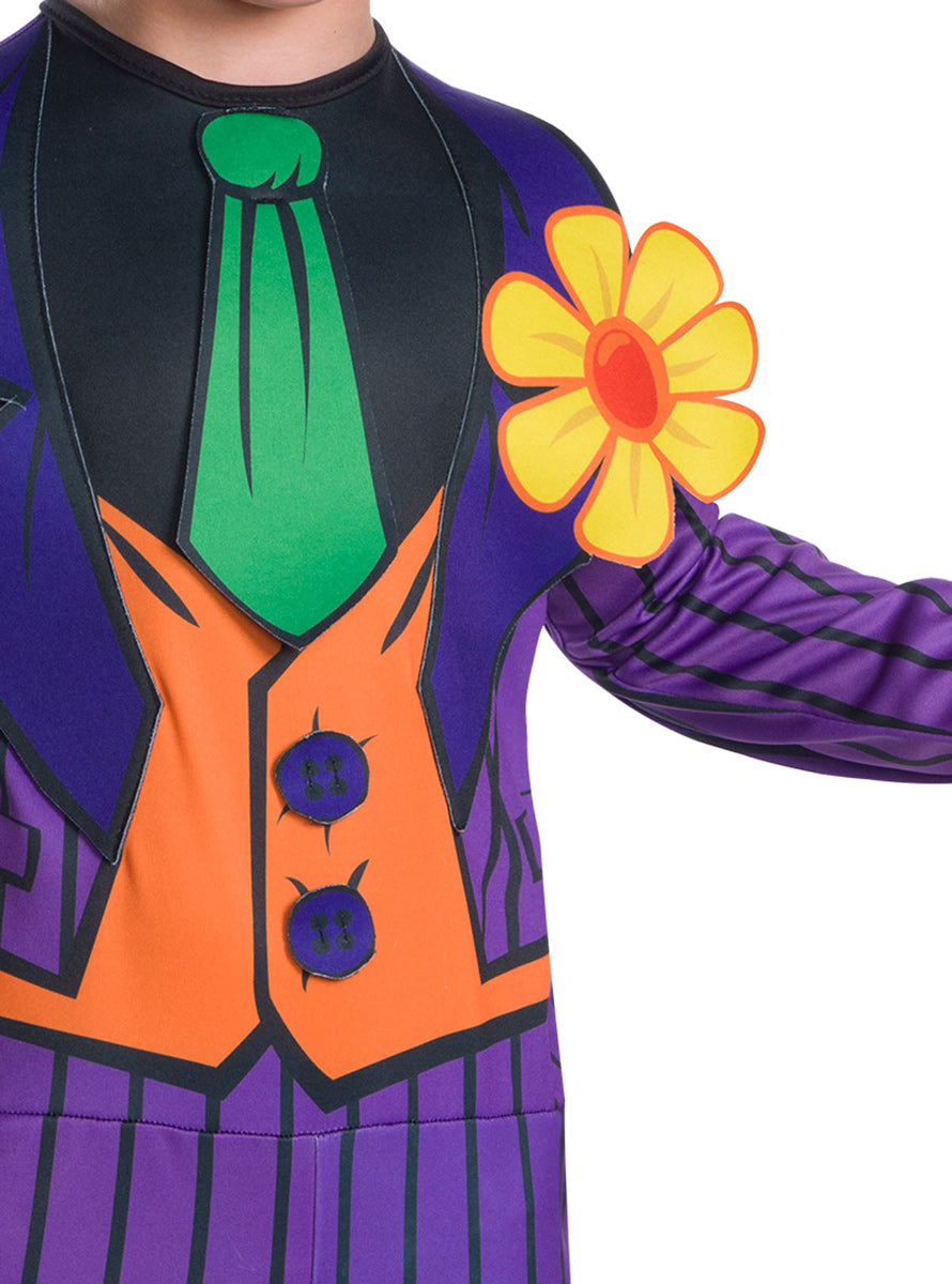 Classic Boys Purple The Joker DC Villain Costume - Close Image 2