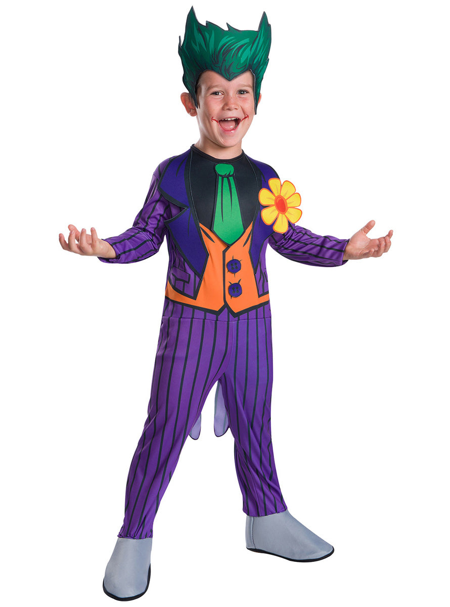 Classic Boys Purple The Joker DC Villain Costume - Main Image