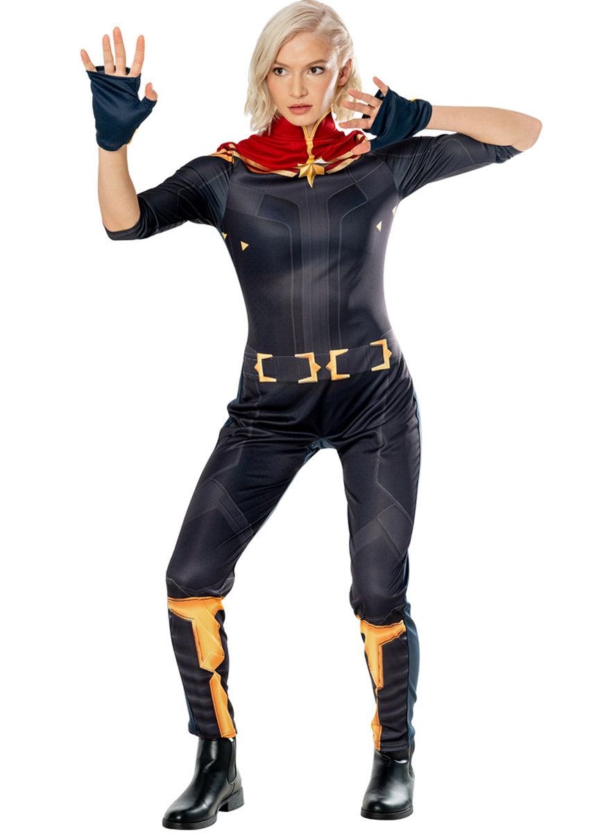Image of The Marvel Womens Deluxe Captain Marvel Costume - Alternate Front Image 2