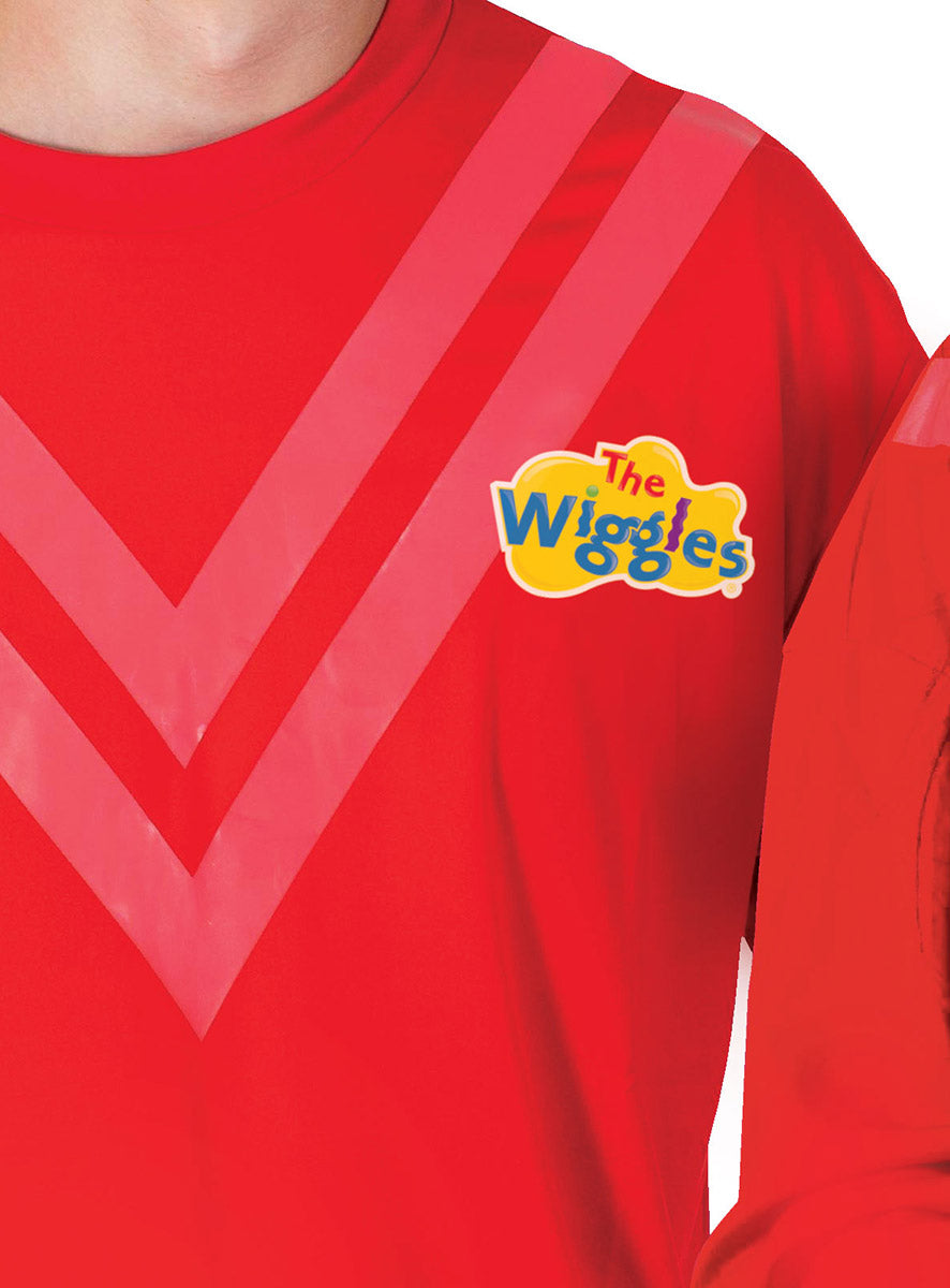 The Wiggles Adults Red Wiggle Costume Top - Close Image