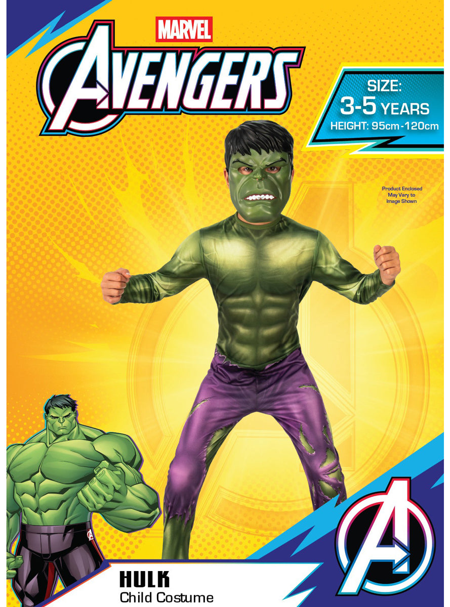 The Hulk Boys Marvel Superhero Costume