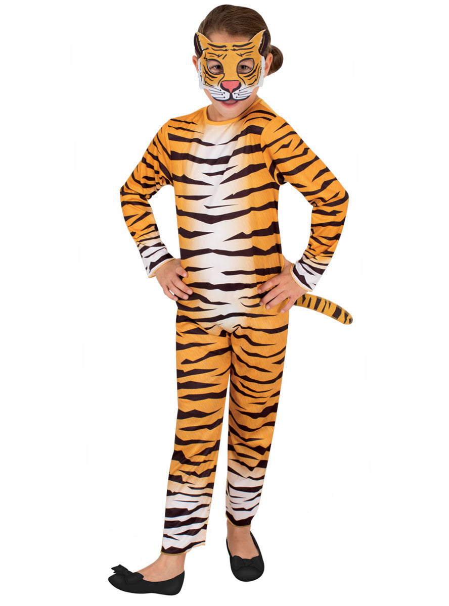 Striped Tigger Classic Kids Animal Costume Jumpsuit - Main Image