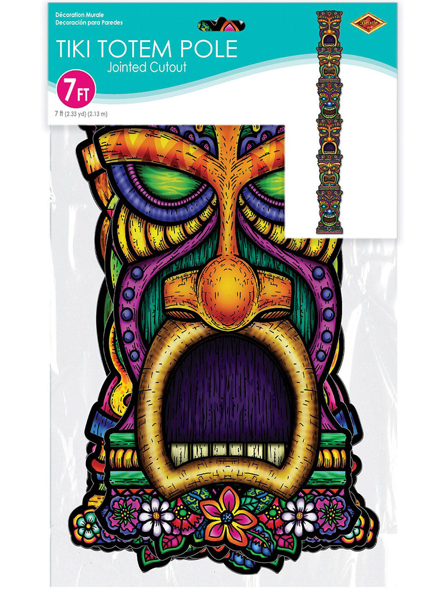 Tiki Totem Pole Cut Out Decoration - Packaging Image
