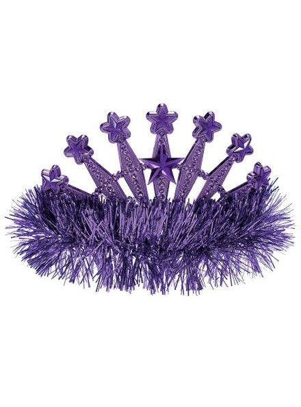 Purple Tiara with Purple Tinsel