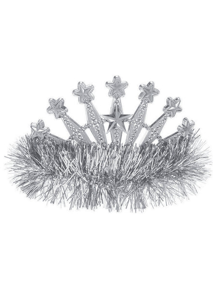 Silver Tiara with Silver Tinsel