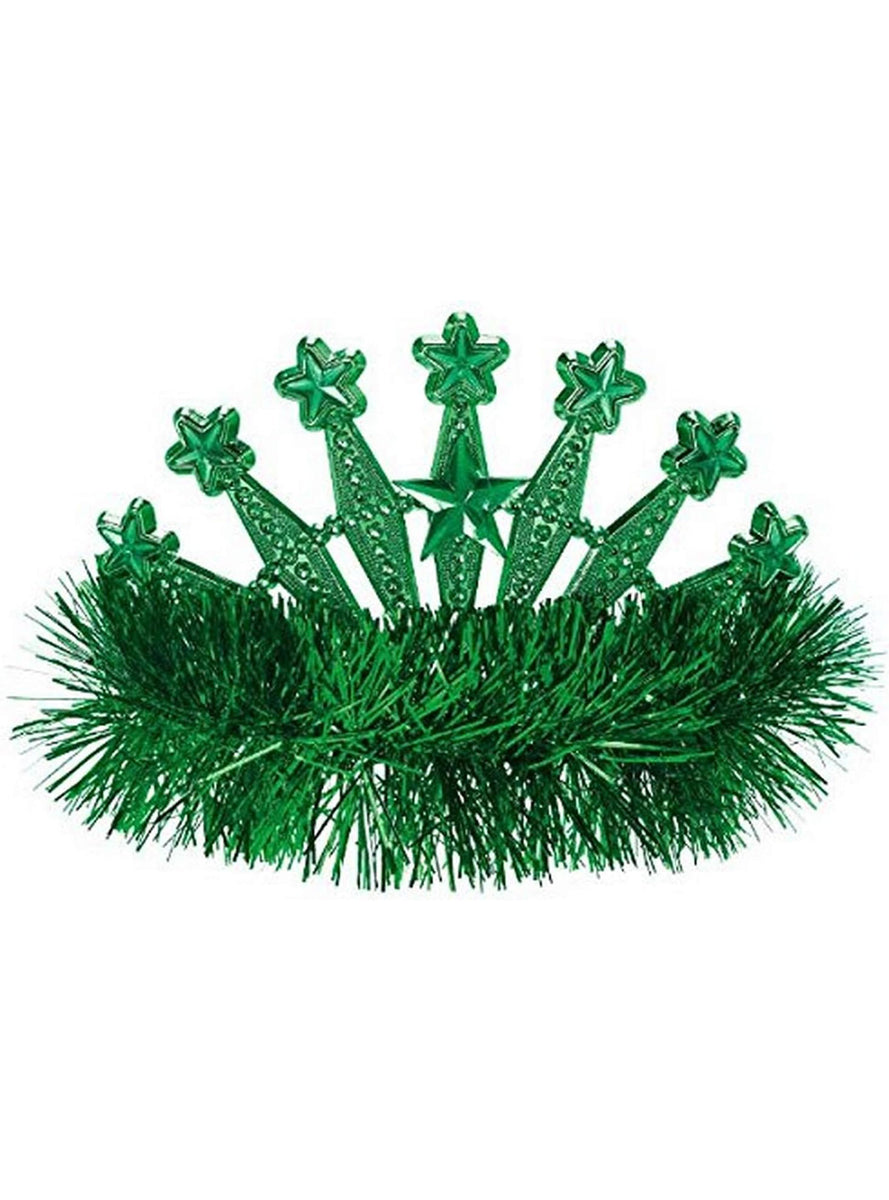 Green Tiara with Green Tinsel