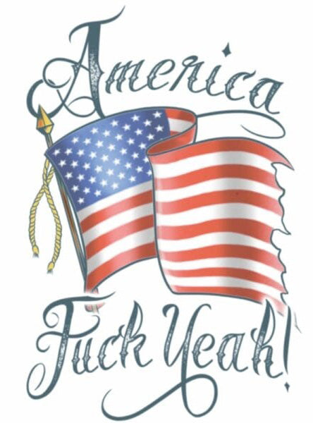 Tinsley Transfers America F Yeah Realistic Temporary Tattoo - Alternative Image