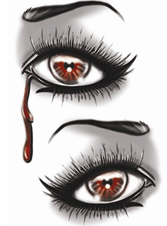 Tinsley Transfers Gothic Evil Eye Realistic Temporary Tattoo - Alternative Image
