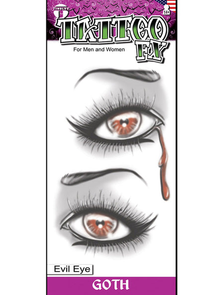 Tinsley Transfers Gothic Evil Eye Realistic Temporary Tattoo - Main Image