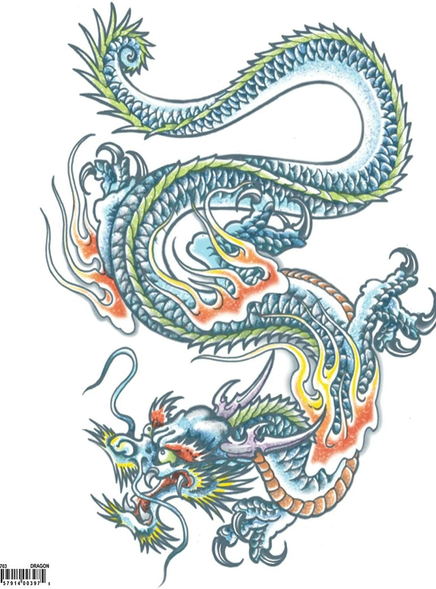 Tinsley Transfers Dragon XL Temporary Tattoo - Main Image