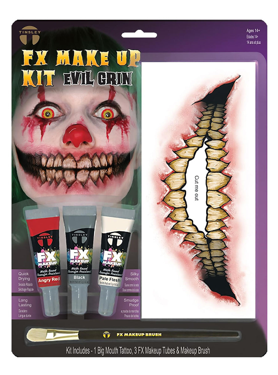 Tinsley Transfers Evil Grin Big Mouth Tattoo and Makeup Kit - Main Image