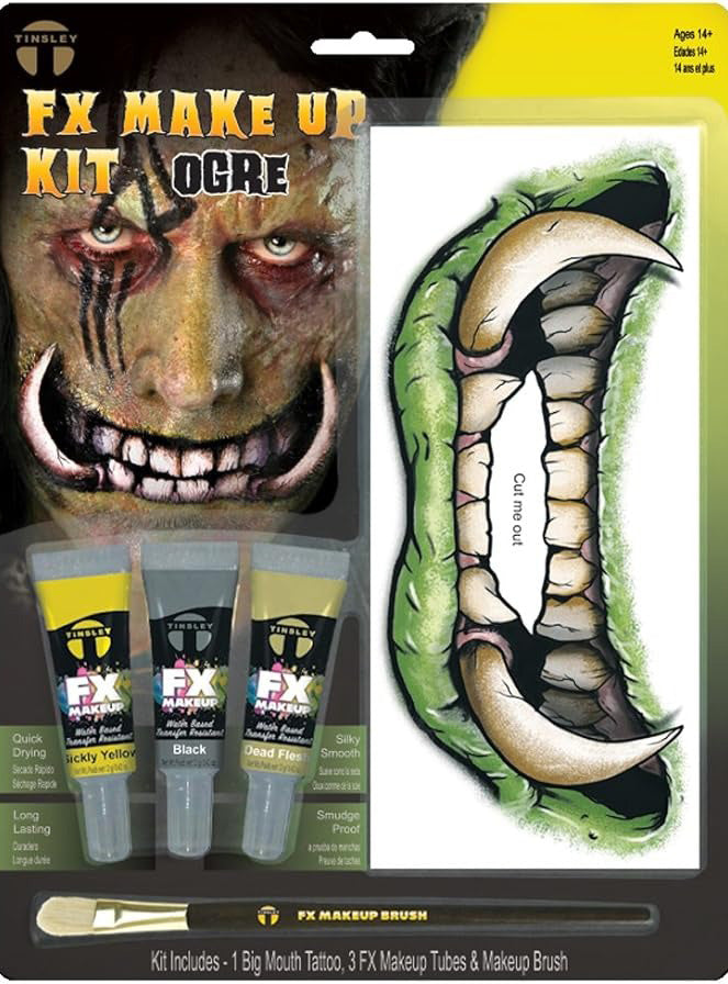 Tinsley Transfers Ogre Orc Big Mouth Tattoo and Makeup Kit - Main Image