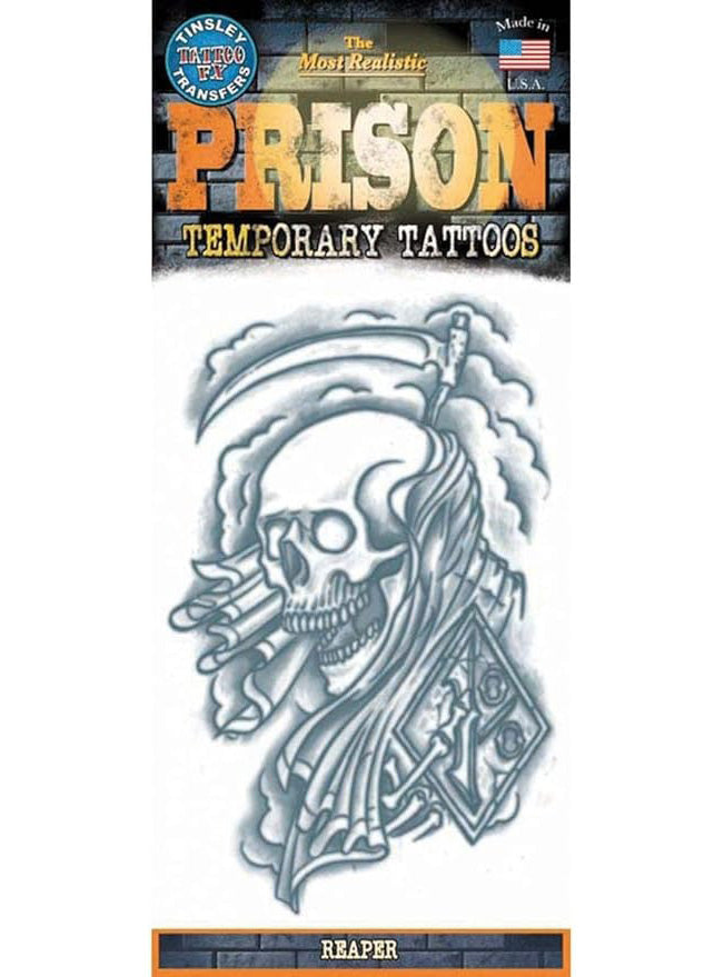 Tinsley Transfers Prison Reaper Premium Temporary Tattoo - Main Image