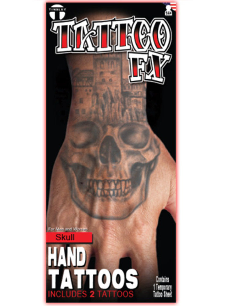 Tinsley Transfers Skull Realistic Temporary Tattoo - Main Image