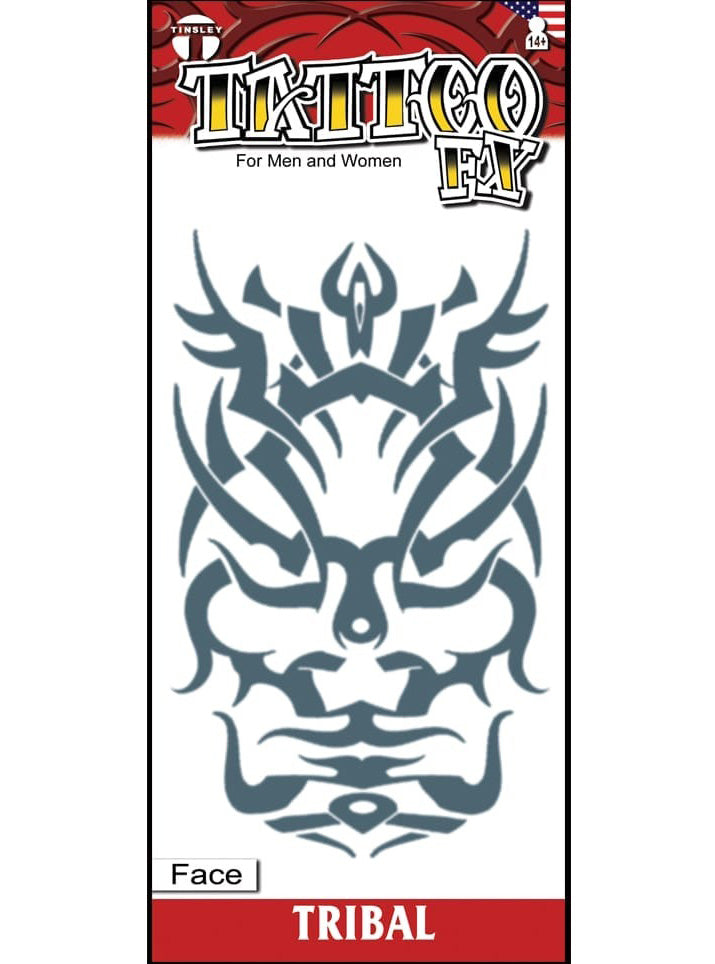 Tinsley Transfers Tribal Face Deluxe Temporary Tattoo - Main Image