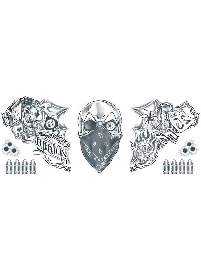 Tinsley Transfers Vandal Premium Temporary Neck Tattoo - Alternative Image