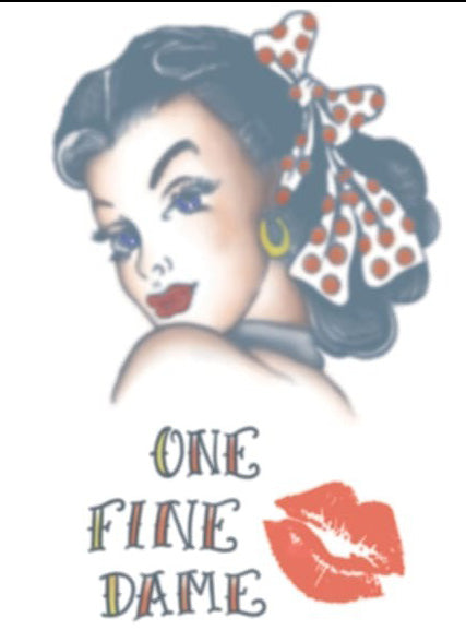 Tinsley Transfers Vintage 1940s Hottie Girl Deluxe Temporary Tattoo - Alternative Image