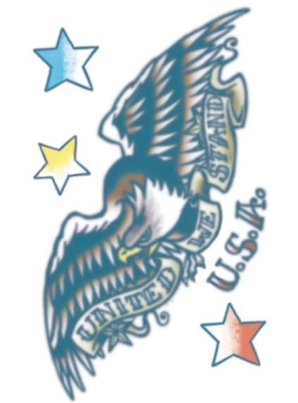 Tinsley Transfers Vintage 1950s Eagle Deluxe Temporary Tattoo - Alternative Image