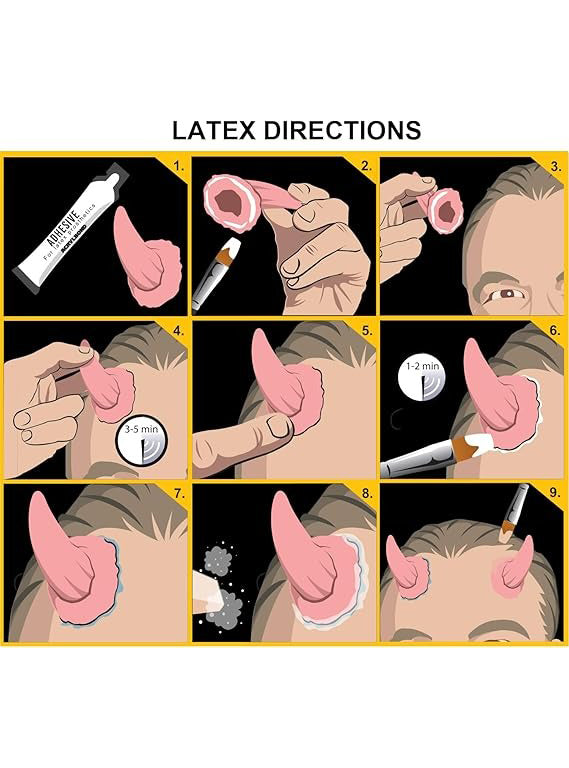 Tinsley Black Label XL Latex Devil Horns - Instructions Image